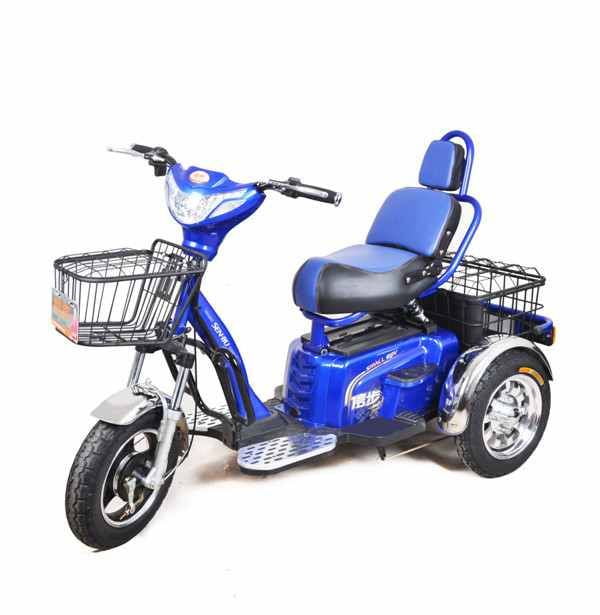 Трицикл электроскутер TRIKE 500W  Blue Трайк 500 Вт синий